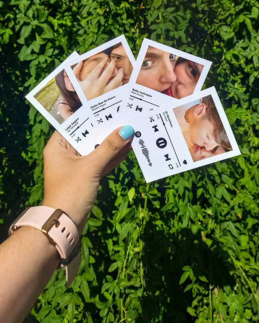 Spotify Polaroid photo prints with custom Spotify codes, perfect for gifting and music lovers.